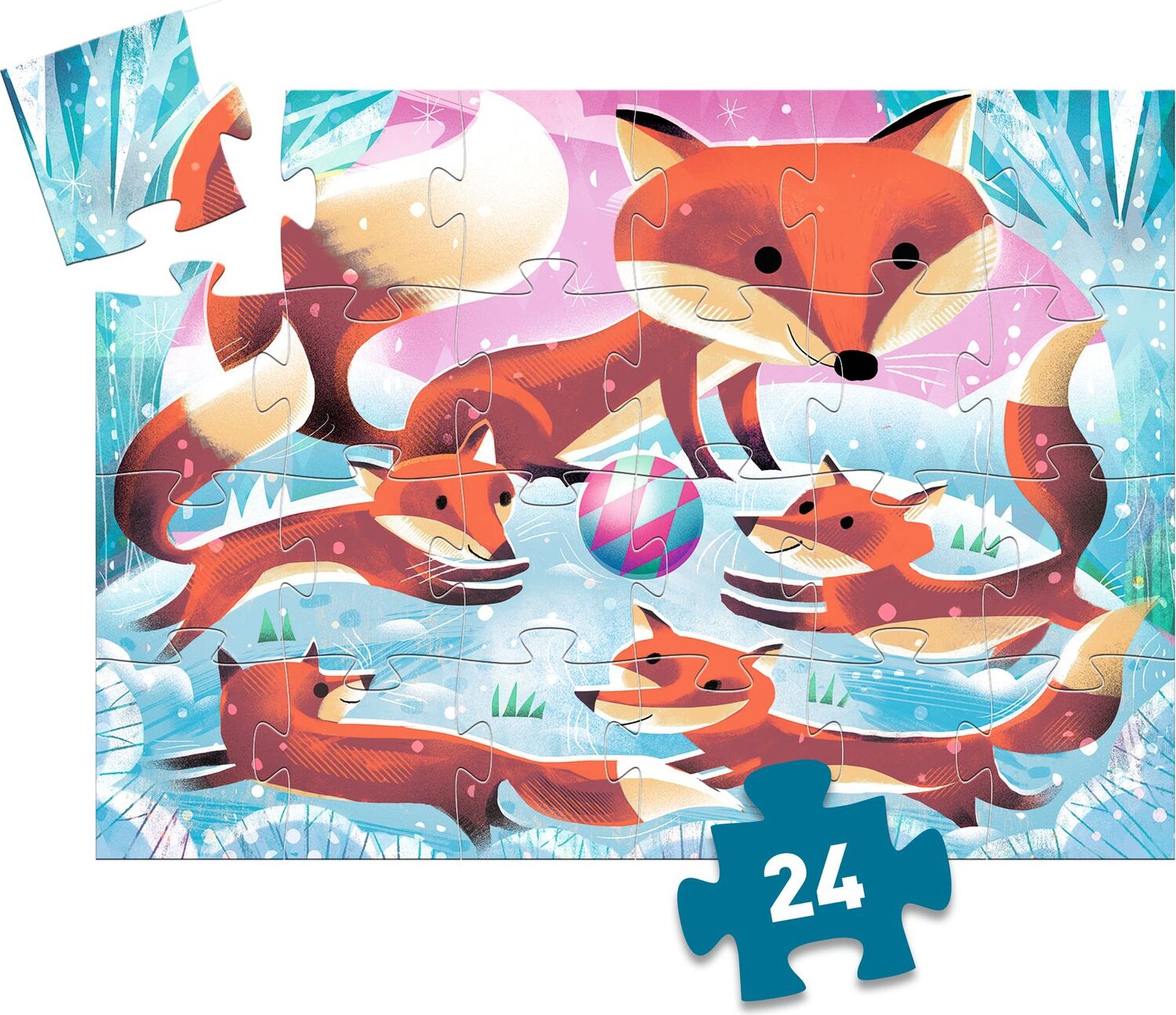 Ginger Little Fox 24pc Silhouette Jigsaw Puzzle